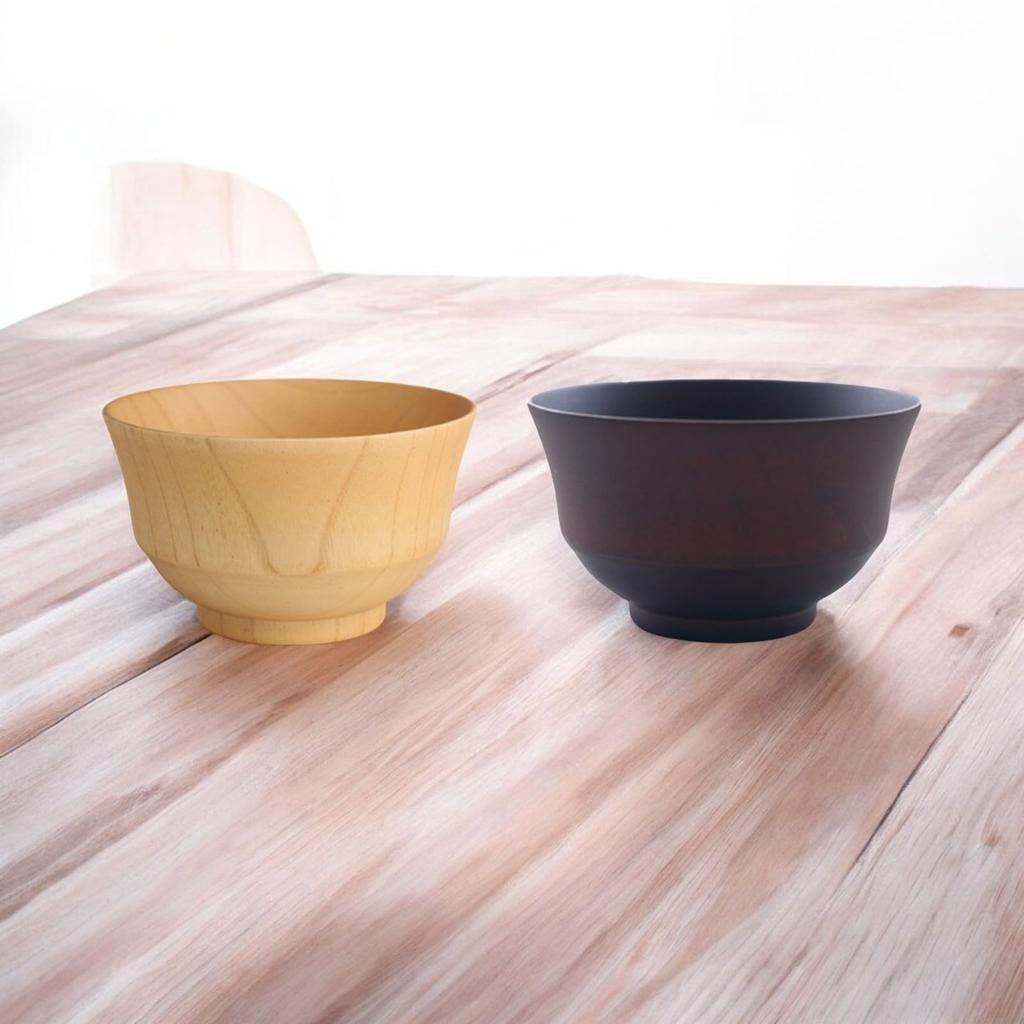 J-kitchens Misoschale, Holzbirne, Kisai (Kisai) Natürlich & Dunkelbraun, Groß, 12,5 cm x 7,5 cm, Aktuelles Modell