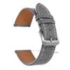 Denim Nylon Watch Strap Canvas Watchband 18mm 20mm 22mm for Seiko Stitched Cowhide Watch Band Men Women Quick Release Bracelet