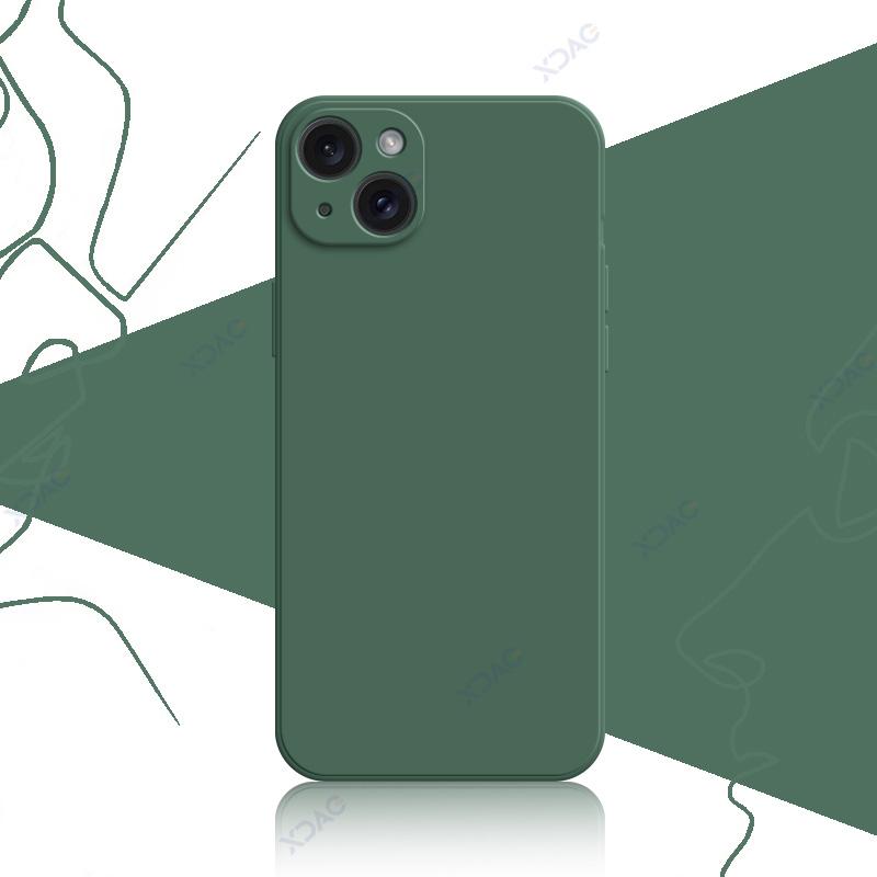 Luxury Soft Case Cover for iPhone 14 15 Pro Max Plus 5G 360 Edge Protective Liquid Silicone Mobile Phone Shield Housing