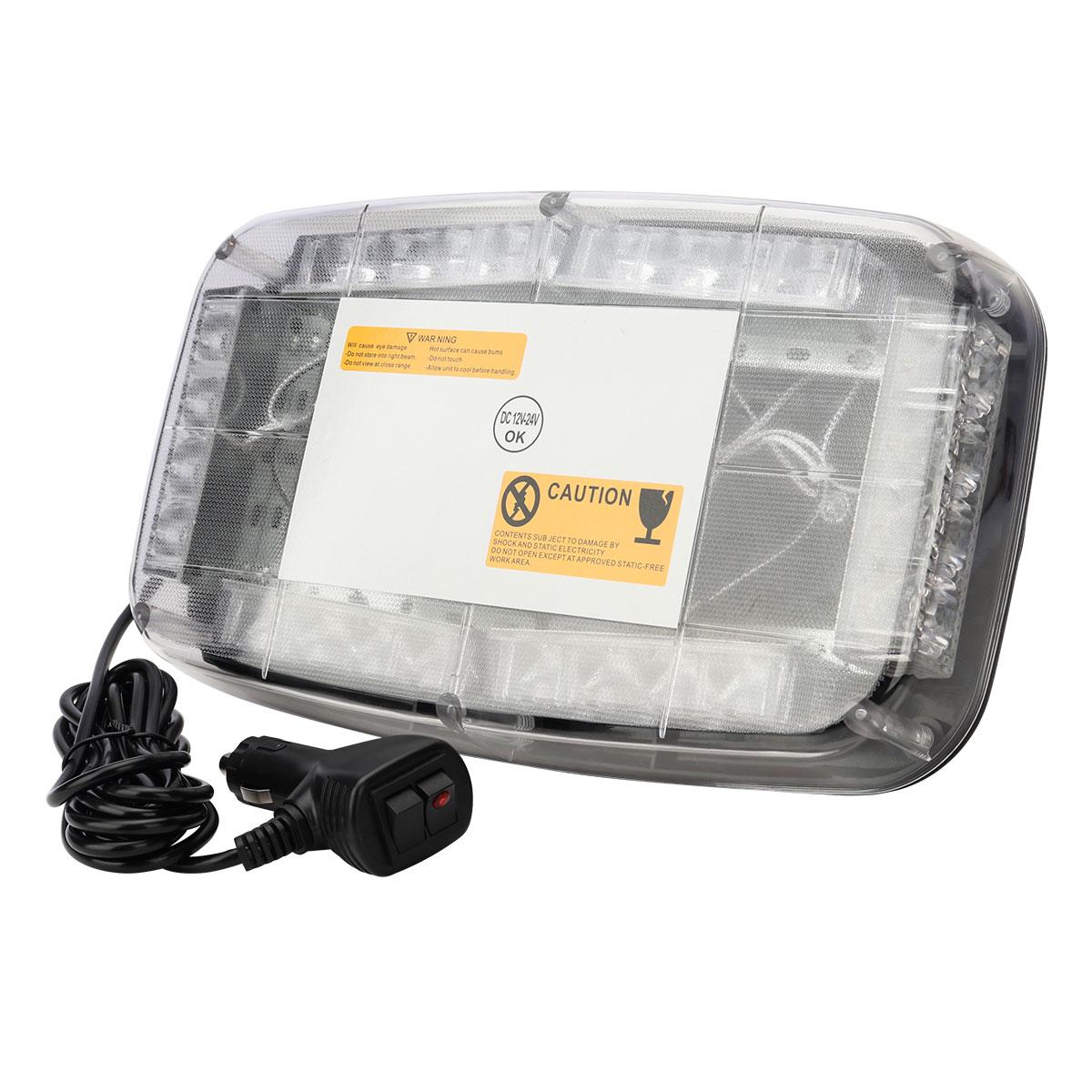 

12V-24V LED Emergency Hazard Warning Light Car Roof Top Flash Strobe Light Bar Police Light 6 Model 24SMD With Magnetic Mount жовтий