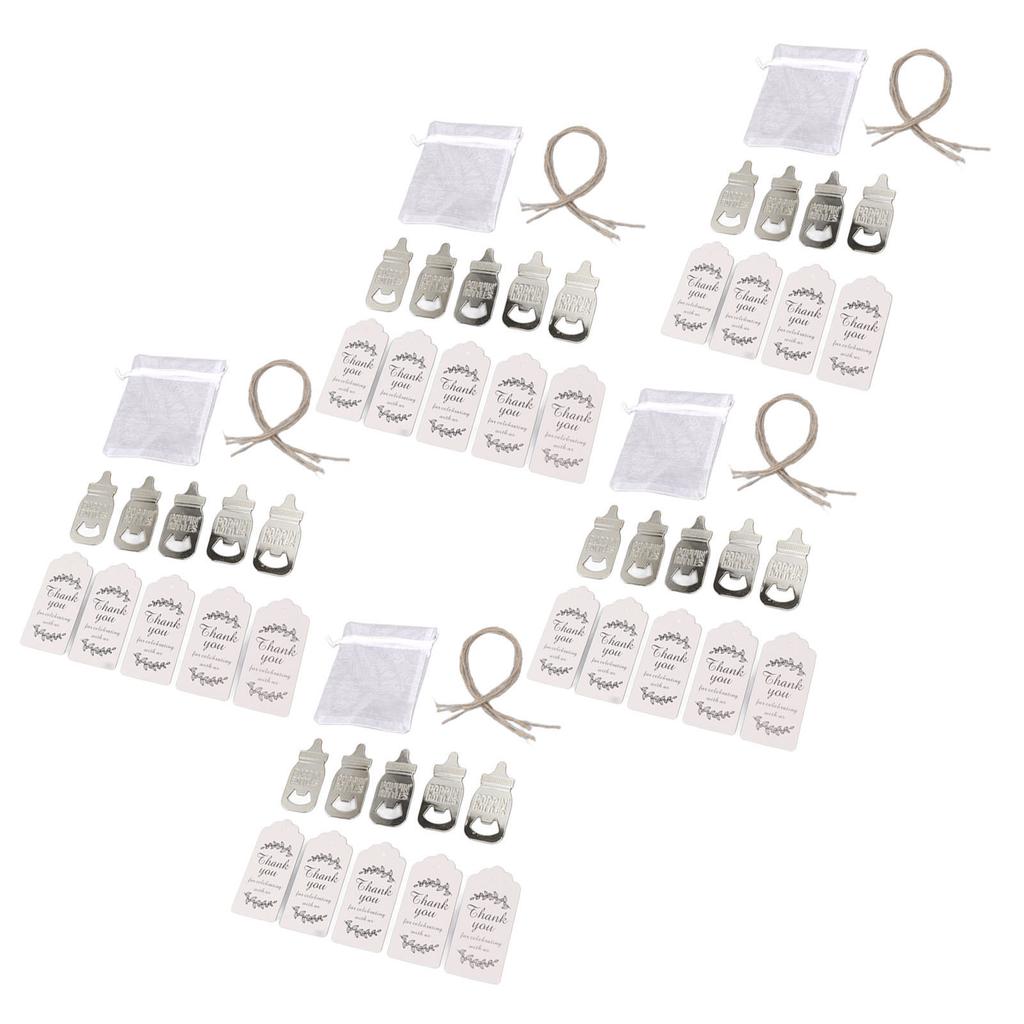 24 Set Baby Bottle Opener Zinc Alloy Cute Baby Bottle Shaped Bottle Opener Baby Shower Return Gift