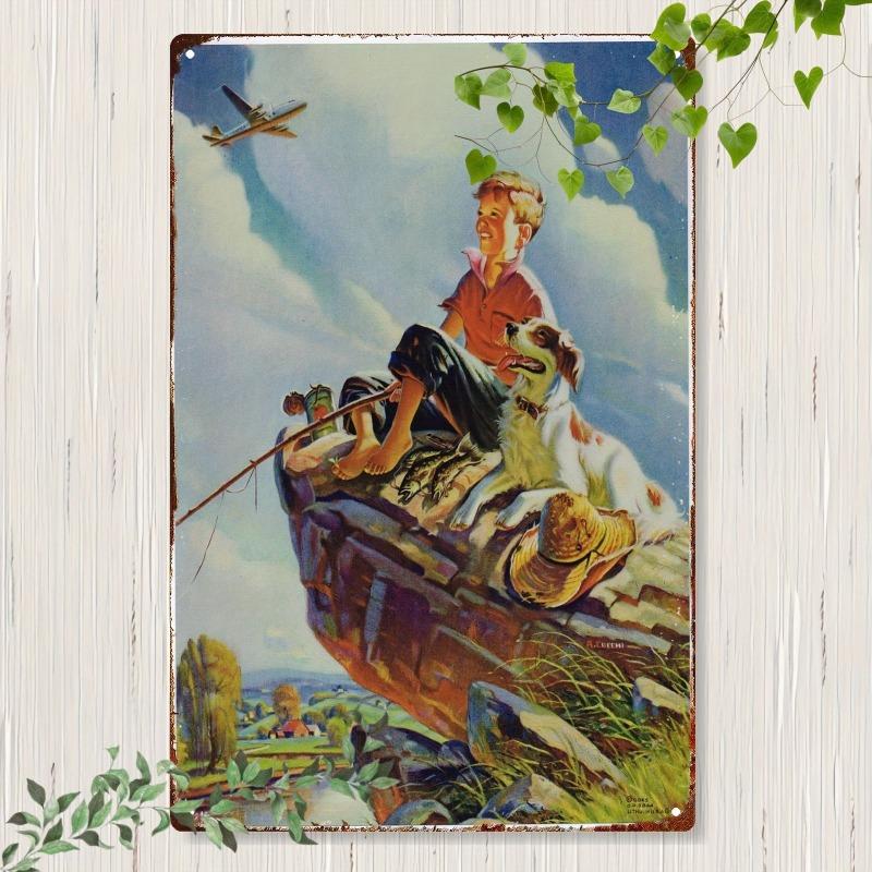 Retro Metal Paintings, Furniture, Living Room Decoration 20x30cm