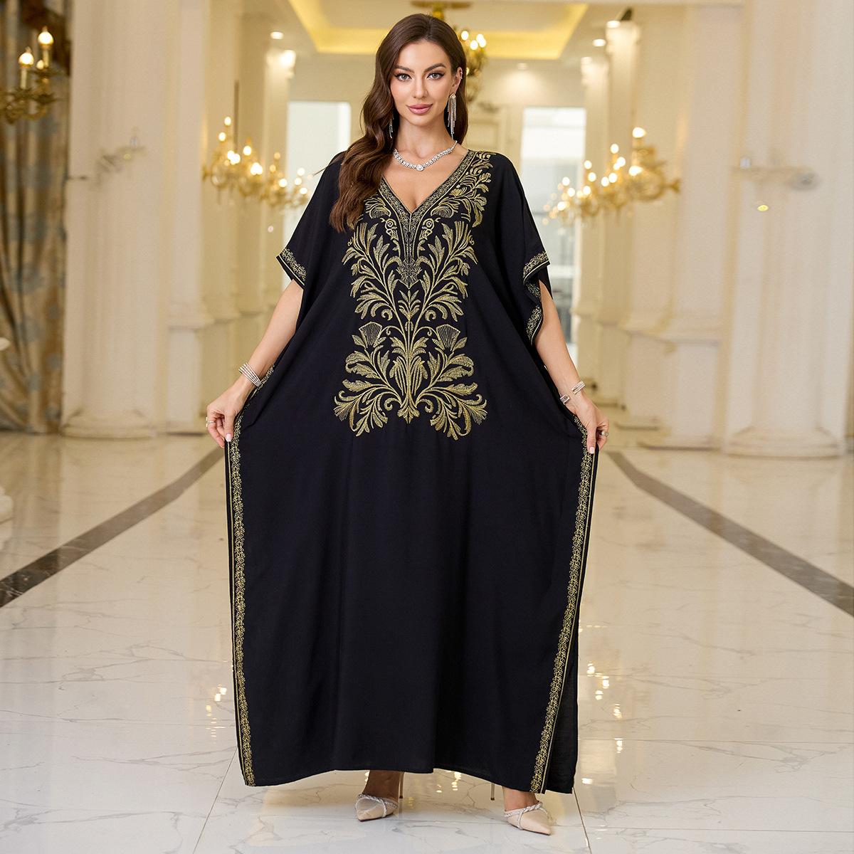 

Женская мода лето весна цветочный узор принт рукава 1/2 V-образный вырез свободная талия повседневные платья Size: One Size