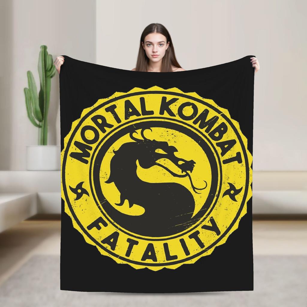 Mortal Kombat Smoke MK Blankets Fleece Warm Throw Blankets for Bedroom Sofa Bedspread