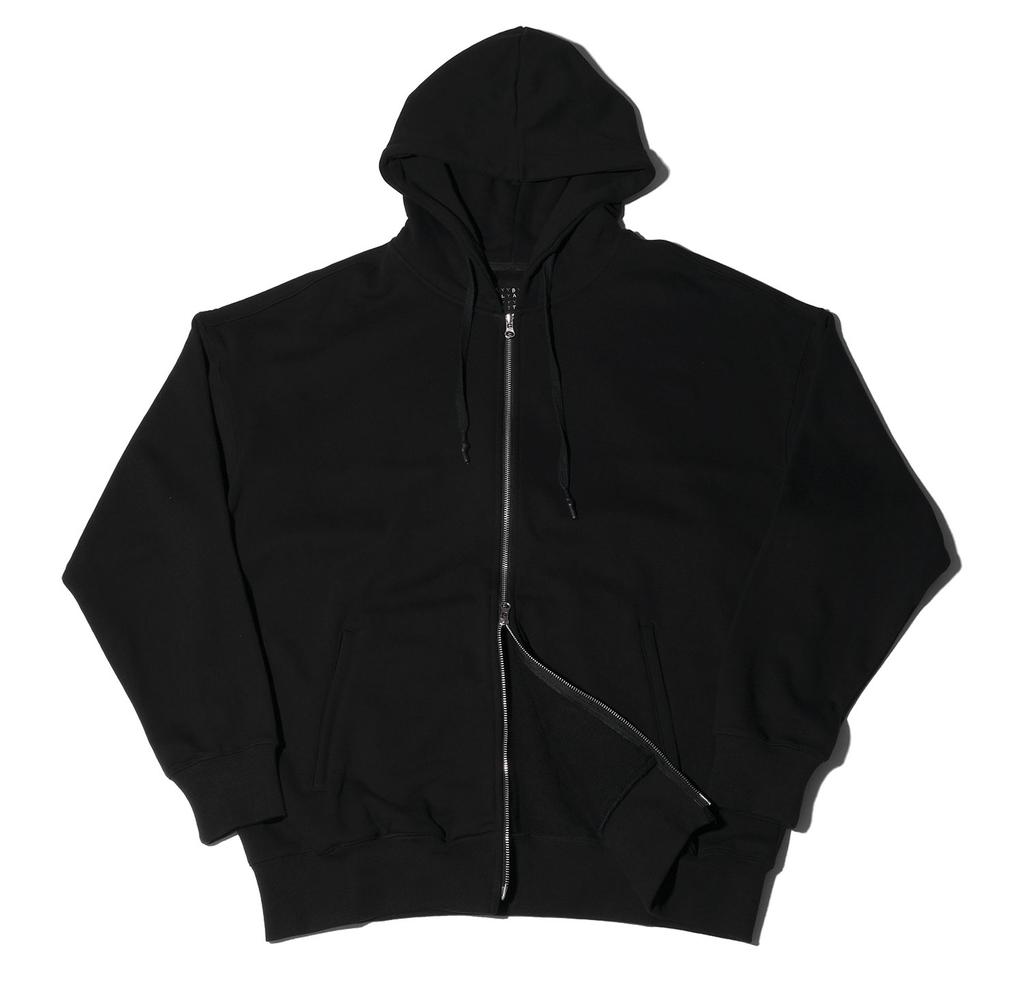 Abla Pudeti Oversized Back Slit Two-Way Zip-Up Hoodie