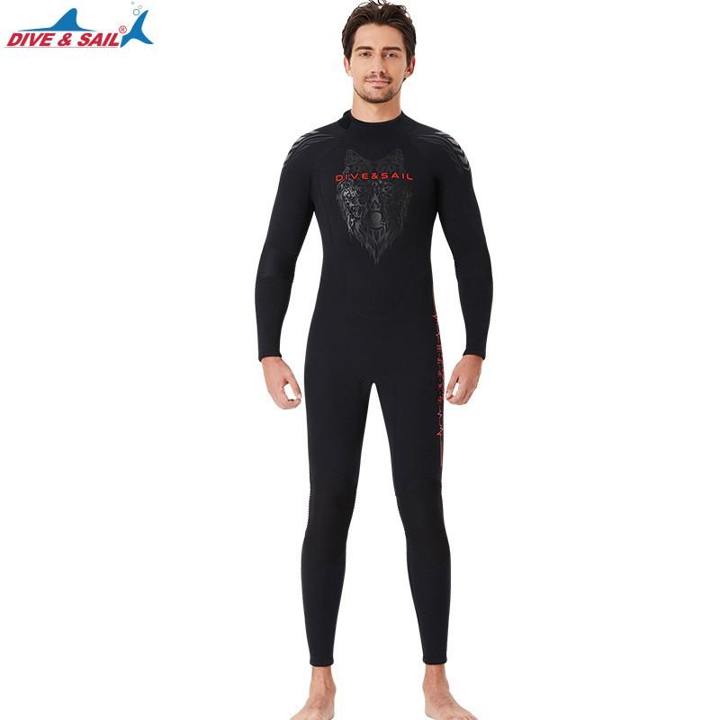 

Diving Suit Women s 3MM One-piece Warm Surfing Long-sleeved Men s Cold-proof Thick Snorkeling Swimming Pants L