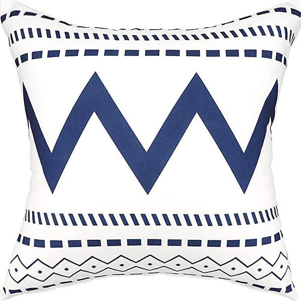 

Simple Geometric Pattern Pillowcase Refreshing Summer Car Office Home Linen Pillow Cushion Cover 45 * 45Cm (without pillow core)