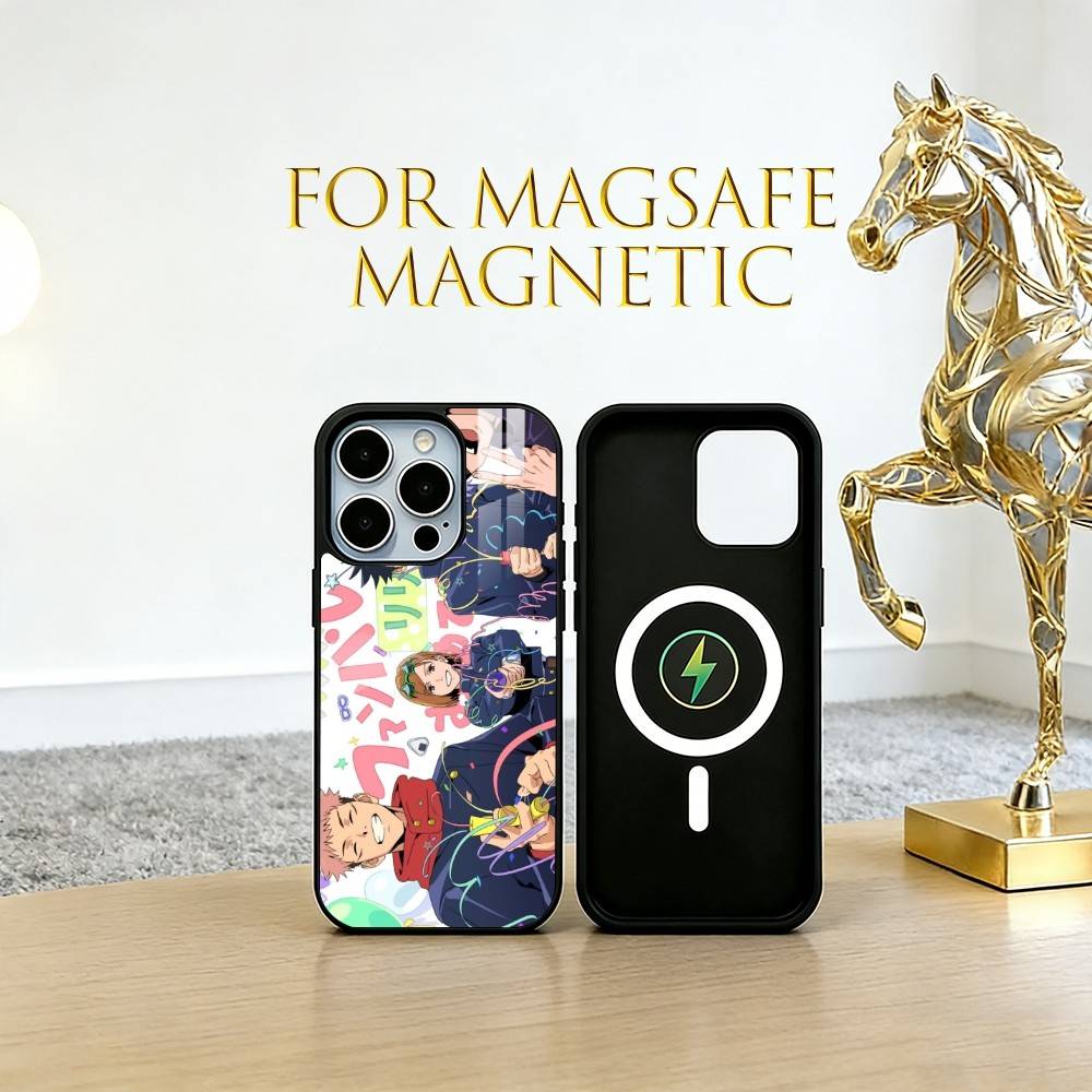 Jujutsu Kaisen Group Photo Phone Case For iPhone17,16,15,14,13,12,11 Plus,Pro Magnetic For Magsafe Wireless Charging
