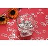ONLYKXY 1200Pcs Love Heart Shaped Confetti, Table Wedding Decoration, Glitter Confetti for Wedding Party (Silver)