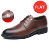 Fashion Men Flat / 6CM Heightening Elevator Shoes Hollow Breathable Business Formal Leather Shoes Man British Dress Casual Wedding Shoes
