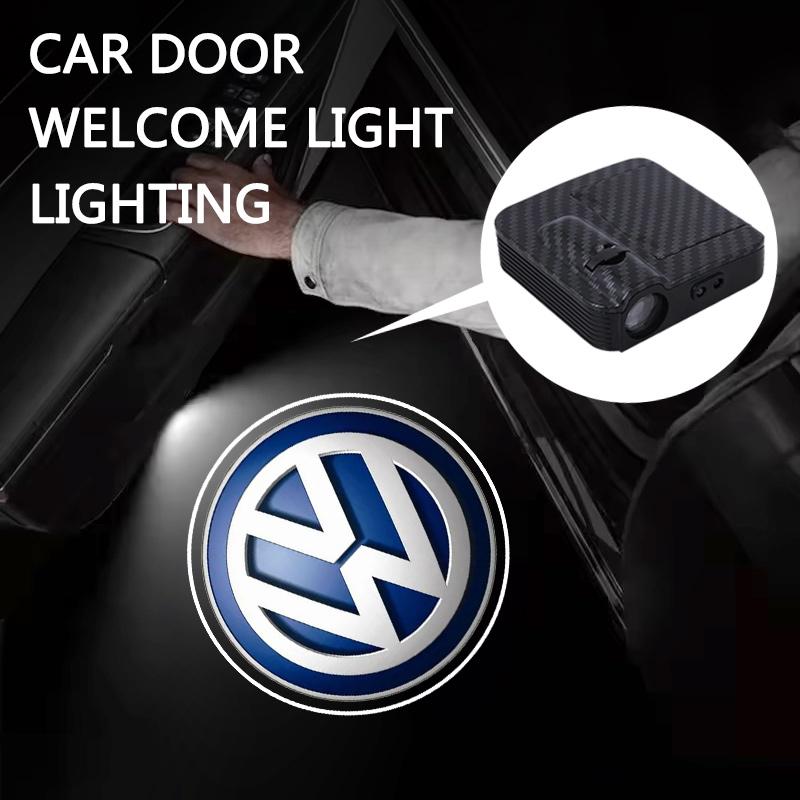 O32Pcs Car Door Welcome Light VW Logo HD Projector Lamp For Volkswagen Polo Golf GTI CC Tiguan Arteon Passat Jetta Touareg ID3 ID4