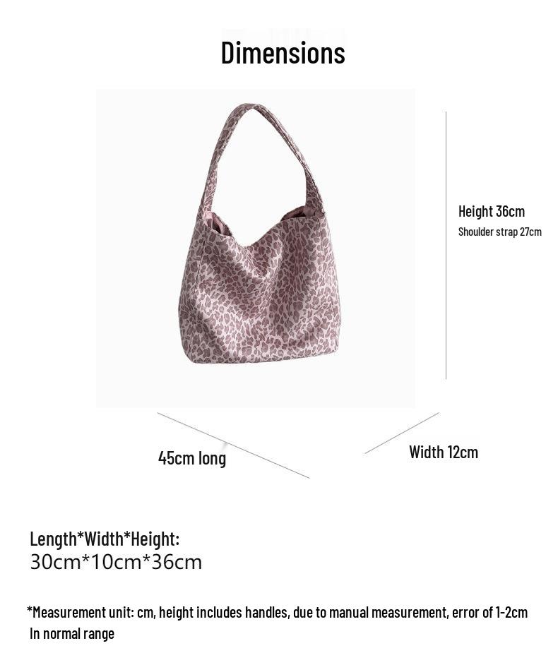 2025 Leopard Print Women's Large Capacity Korean-Style Autumn/Winter Tote Bag