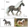 Oenux Farm Animals Steed Foal Clydesdale Arabian Horse Model Action Figures Equestrian PVC Collection Education Kid Toy Gift