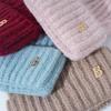 New Hat for Women's Warm Winter Knitted Hat Korean Version of Versatile Big Head Circumference Windproof Ear Protection Wool Hat