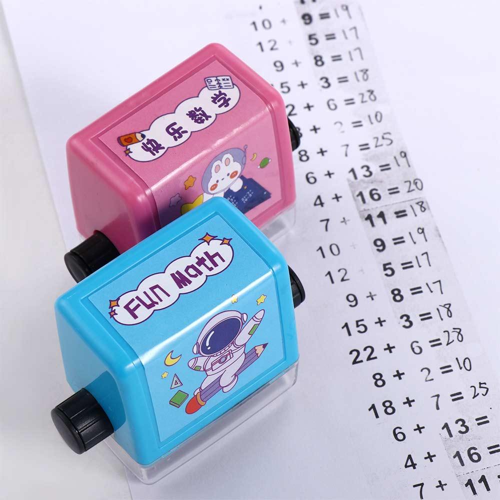 Division Teacher Supplies Math Calculate Math Practice Roller Number Rolling Stamp Arithmetic Stamp