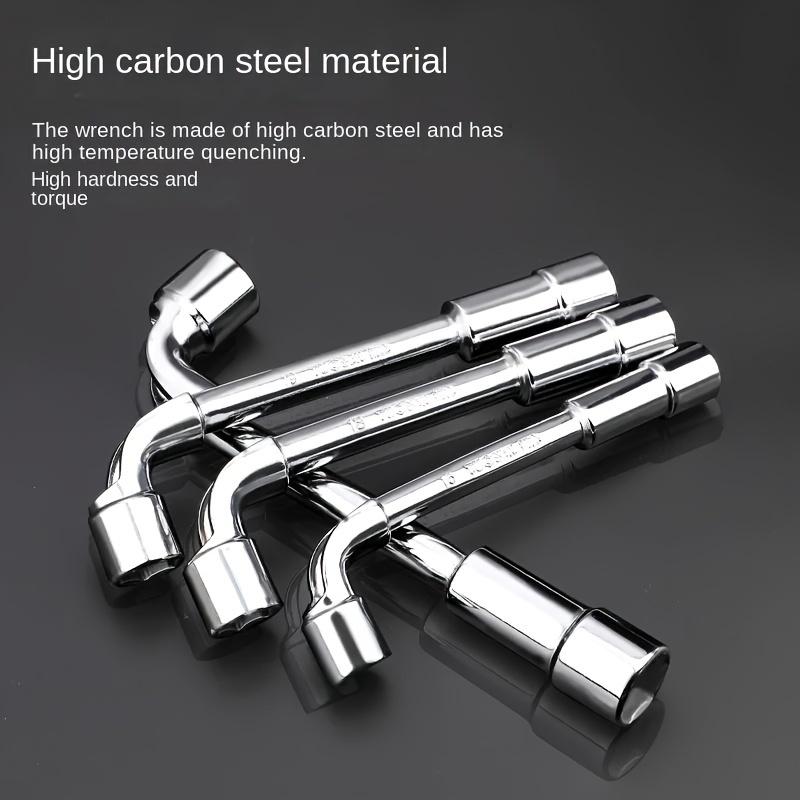 6pcs L-Shaped Perforated Socket Wrench Set for Car Repair - Hexagonal Socket Mechanic's Hand Tools with Iron Alloy Body