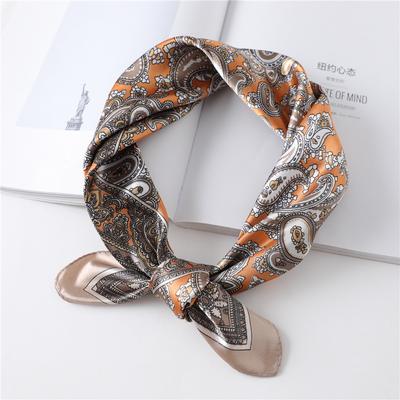 Luxury Silk Scarfs Square Scarf Retro Cashew Flower Kerchief Scarves Bandanna Wraps Scarf Decoration Shawl 60X60CM