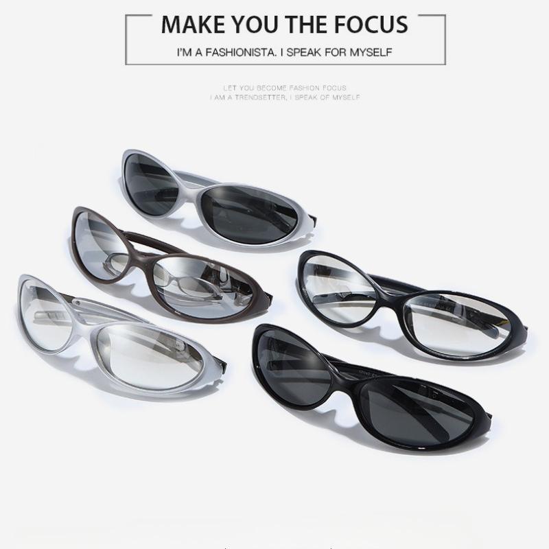 New Oval Outdoor Sports Sunglasses Fashionable and Trendy UV-Protective Cycling Glasses Y2K Unisex Stylish Eyewear Shades UV400