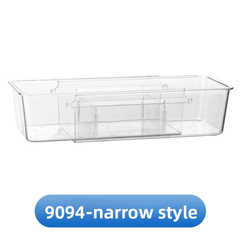 Retractable Drawer-type Storage Box, Kitchen Tableware Classification and Organization Box, Office Stationery Transparent Partition Box Narrow style прозрачный