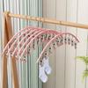 Windproof Drying Rack With 10 Hold Clips Yoga Pants Hanger New Curved Hanger  for Clothing Store