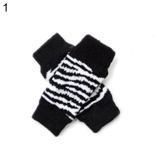 4Pcs/Set Winter Pet Dog Leg Socks Zebra Leopard Dots Print Non-slip Leg Warmers