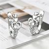 Elegant Sweet Heart Hollow-Out Zircon Earrings for Women