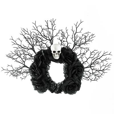 Spooky Skeleton Rose Hair Clip Lightweight Resin Headpiece For Women Men Halloween Costume Accessories
