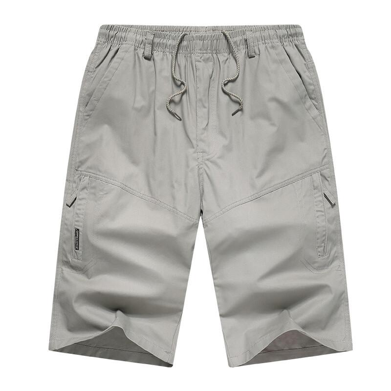 Classic Cargo Shorts Men Zipper Pocket Casual Knee Shorts Loose Straight Cotton Work Shorts Man Clothes