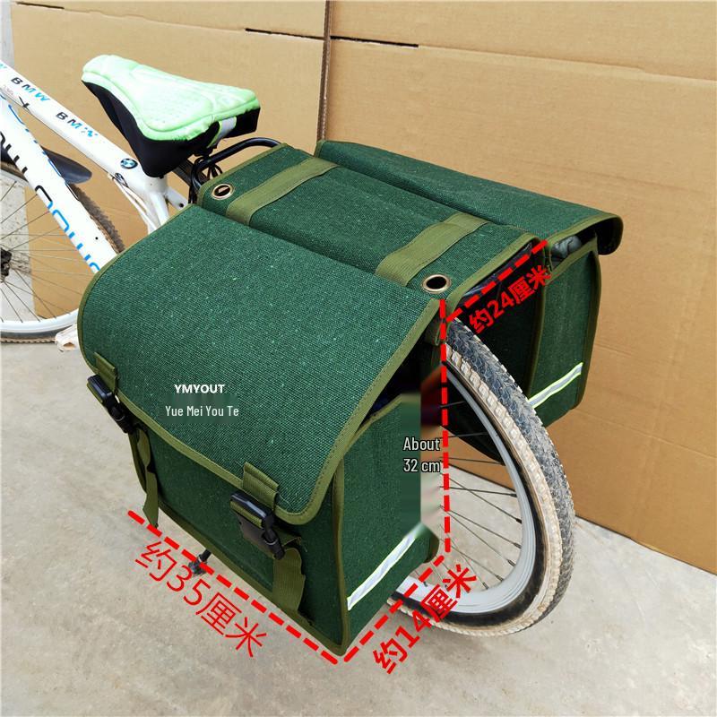 Large Capacity Outdoor Canvas Cycling Saddle Bag for Mountain Biking