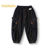 Balabala Kids' Plush Lined Denim Cargo Pants