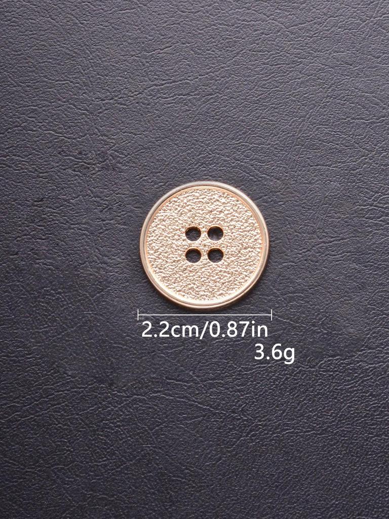 Four-Hole Zinc Alloy Hand-Sewn Metal Button - High-End, Exquisite & Versatile