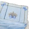 Dreamy Fairy Tale Style 3D Rhinestone Crown Embroidered Lace Soft Dot Fleece Baby Warm Blanket