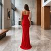 Women's Color Spaghetti Strap Corset Bodycon Dress - Slim Fit -Hugging