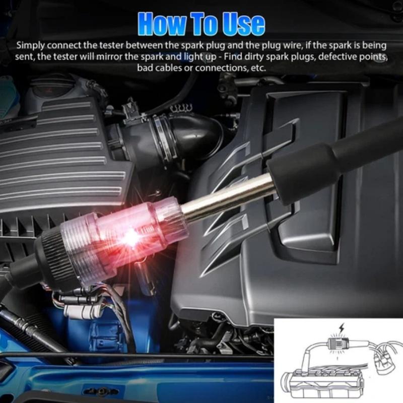 1PC Car Spark Plug Tester Repair Tools Ignition System Coil Engine In Line Auto Diagnostic Test Tool