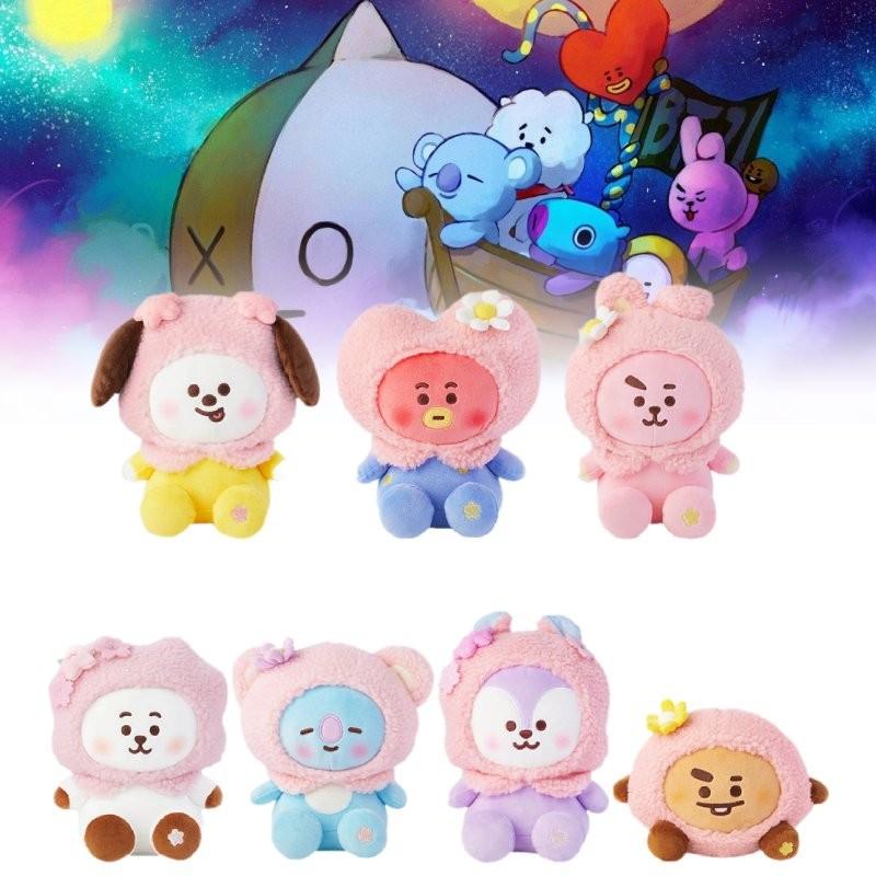 Adorable Korean Trendy Plush Doll Sakura Series Cute Cartoon Animal Figurine