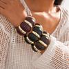 Acrylic geometric round splicing bracelet dark wind personality unique feeling jewelry