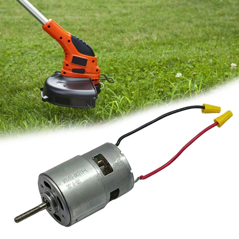 755 Motor Replacement Part for Brush Cutter Service, 21V Motor Unit With 99 mm Body and Ready Cable Ends for Cutter Maintenance and Repair Tasks