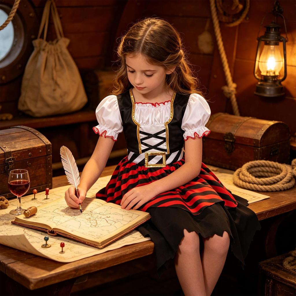 Halloween Pirate Costume Set for Party Performances
