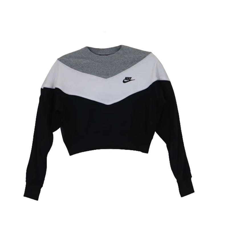 

Nike Logo Loose Cropped Sports Hoodie Women hoodies Black BV4954-010 XS