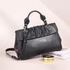 2026 New Niche Design Pleated Square Bag Trendy All-match Shoulder Fashionable Korean Authentic Leather High-quality Cross-body