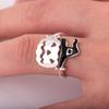 Women Fashion Halloween Jewelry Funny Pumpkin Witch Hat Ring  Drops Oil Ring