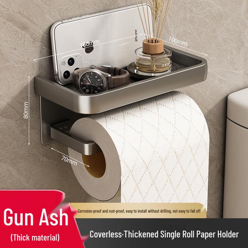 Wall-Mounted Punch-Free Toilet Tissue Storage Box