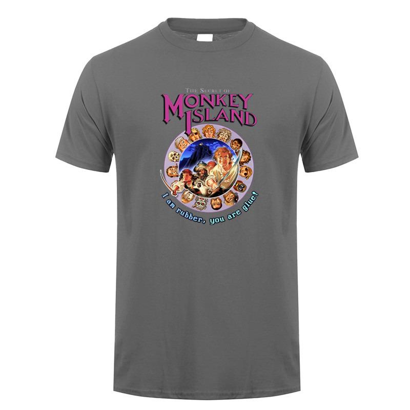 Secret of Monkey Island T Shirt Summer Unisex Cotton Short Sleeve Tshirts Funny Tshirt Unisex Tops Tee DZ