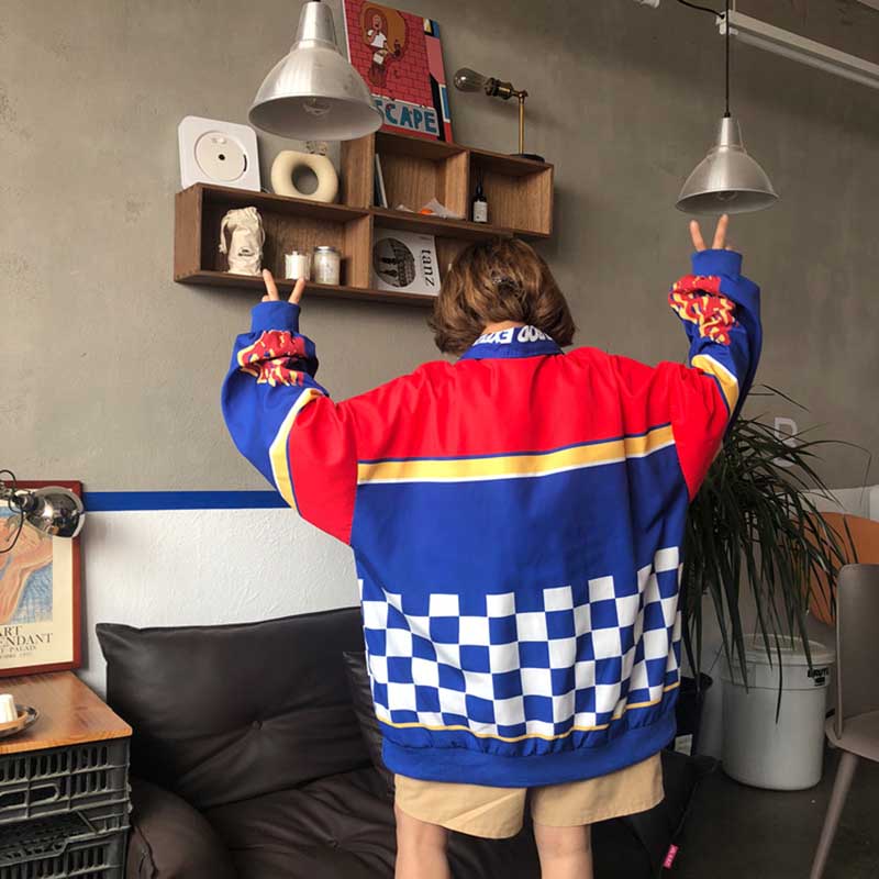 Women Jacket Trendy Tops New Harajuku Style Flame Printing Loose Sweatshirt Casual Oversize Hoodies Hip-hop Fashion