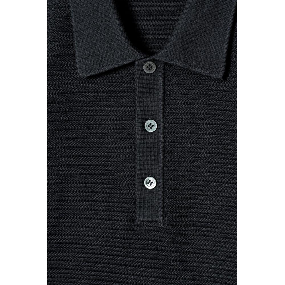 Cos Japan Knitted Cotton Polo Shirt
