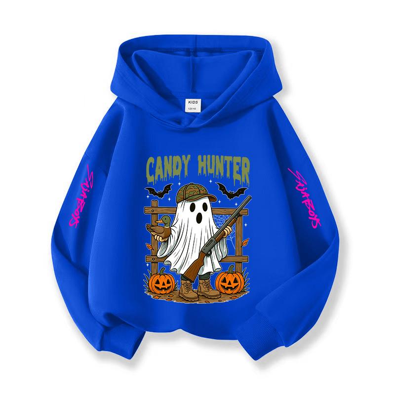 Popular Kpop Korean Christmas Themed Casual Children's Halloween Hoodie, Witch Hunting Fan Series Essential Girl's Top