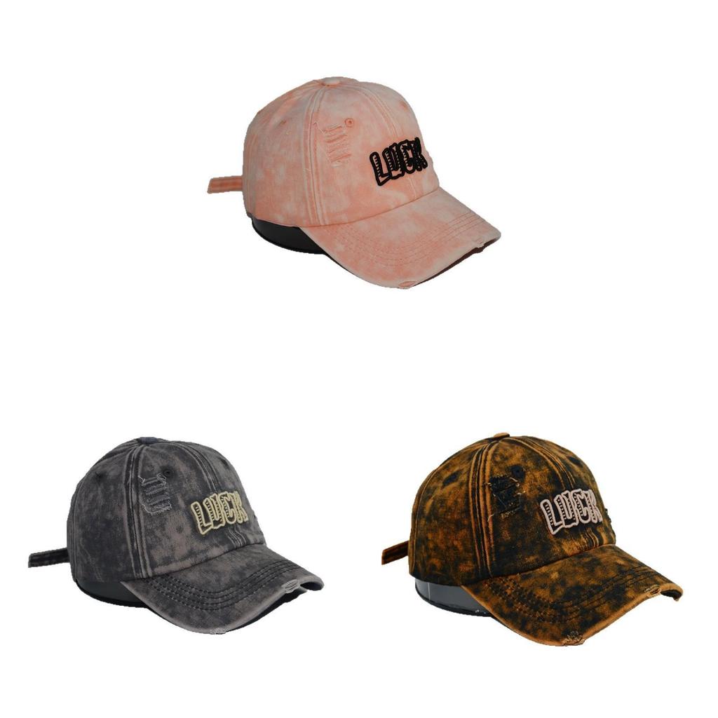 Vintage Cotton Baseball Cap With Embroidery And Wide Brim For All Seasons