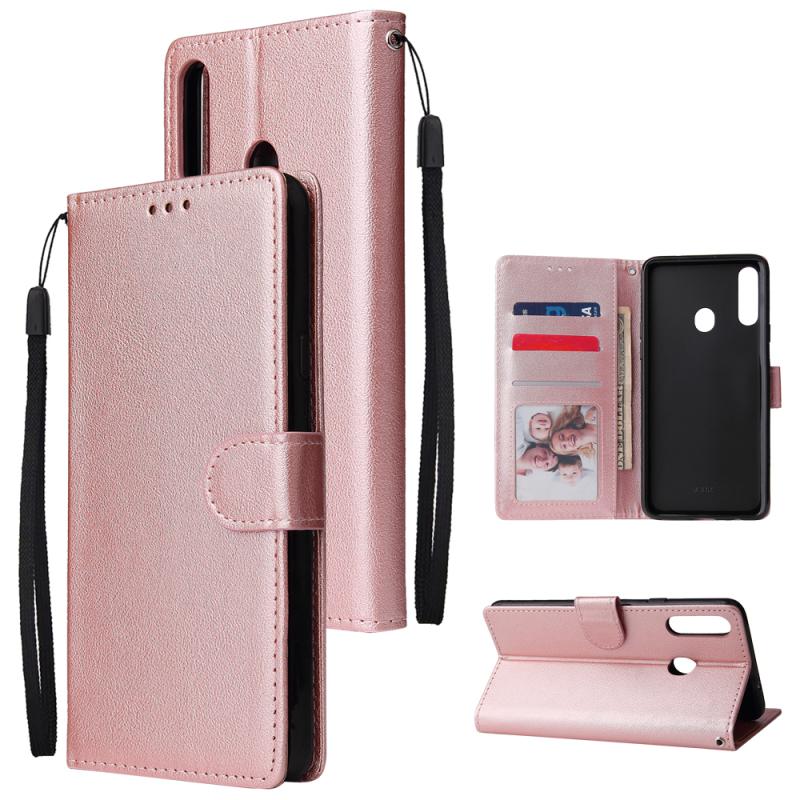 For Samsung A10S A20S Cellphone Cover Mobile Phone Shell Buckle Closure Cards Slots PU Leather Smart