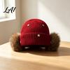 Stylish Daily Wear Cap Knitted Winter Hat with Ear Protection Elastic Thickened Plush Lined Casual Versatile Accessory Cap Soft Warm Windproof