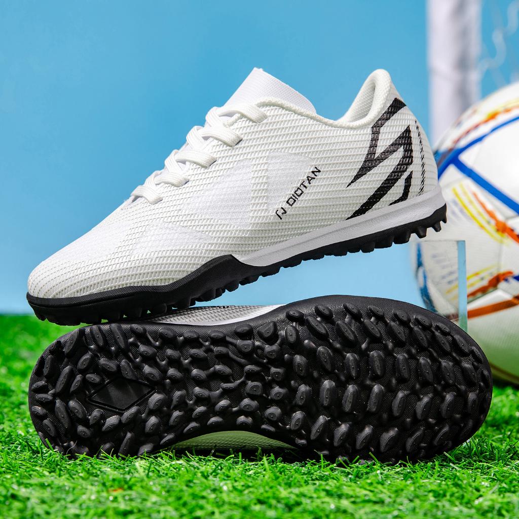 Scarpe da Calcio da Uomo in Tessuto PU, Chiodi in Gomma TF per Turf, Antiscivolo e Durevoli, Adatte per l'Allenamento di Calcio